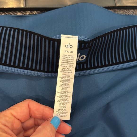 NWT Alo yoga line up leggings size small-eclipse blue - Picture 13 of 16